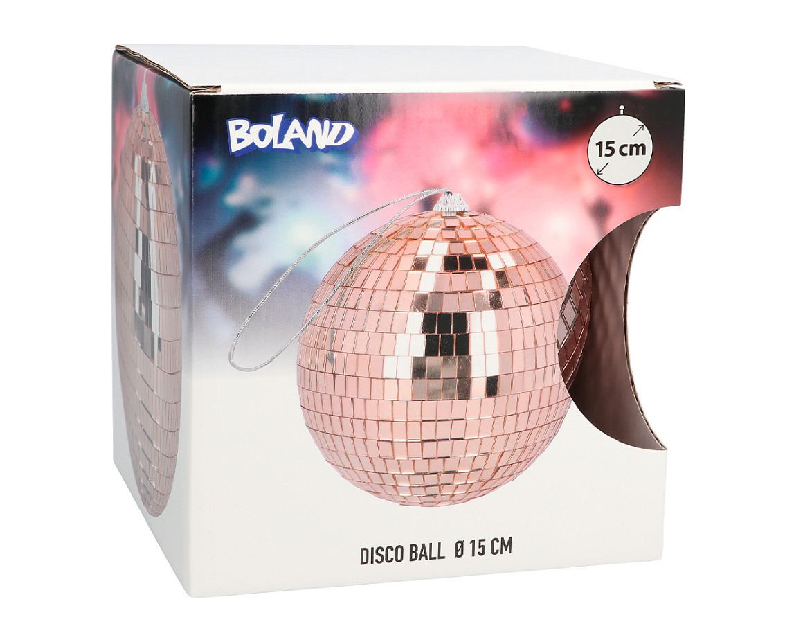 Disco ball rose gold, 15 cm