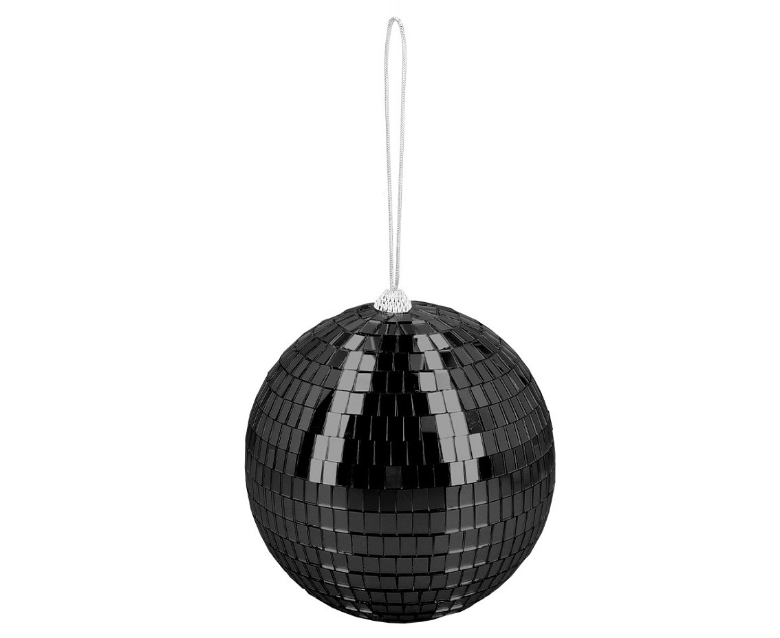 Disco ball black, 15 cm