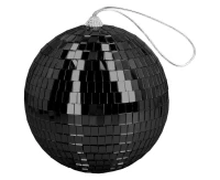 Disco ball black, 15 cm
