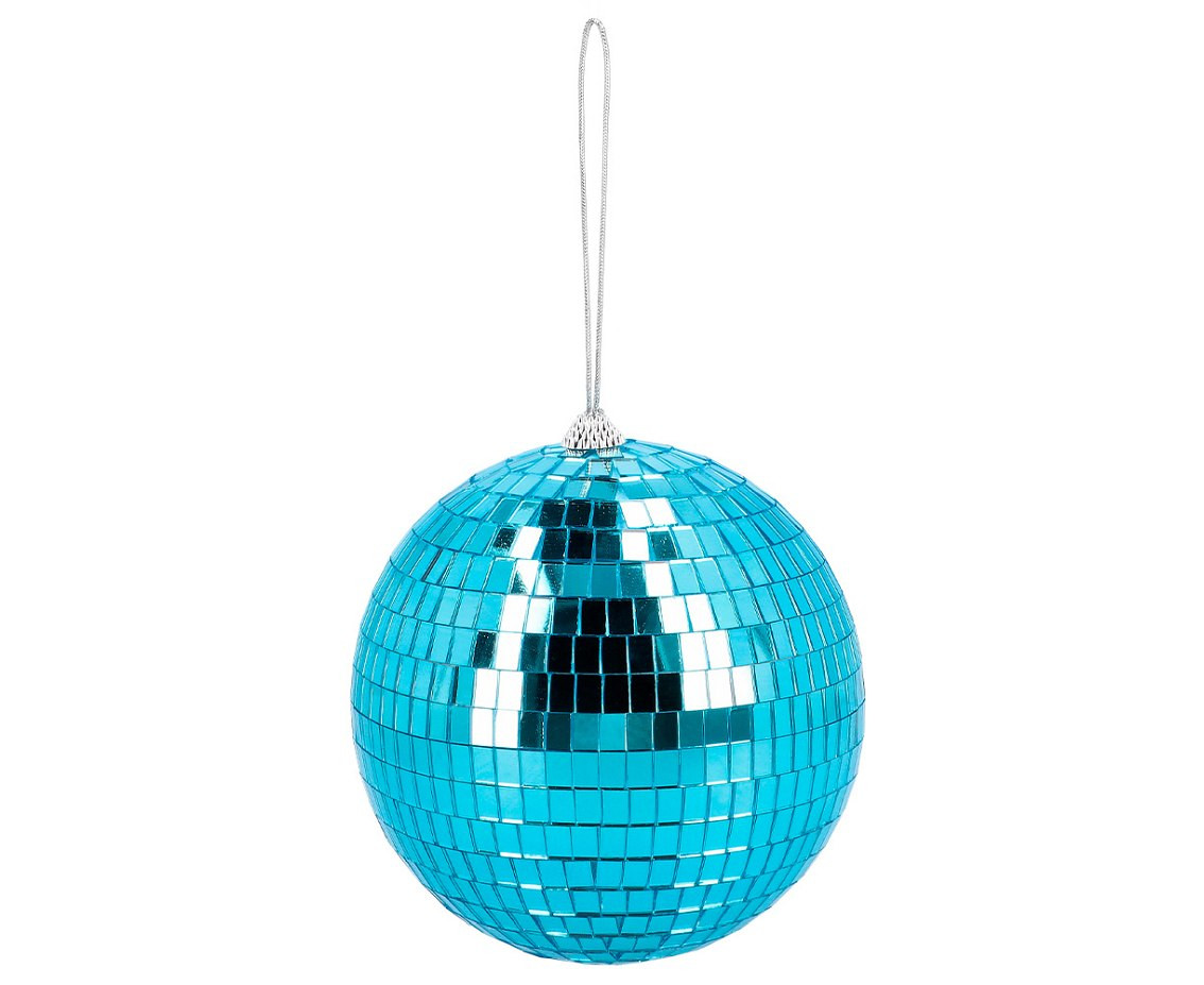 Disco ball light blue, 15 cm.