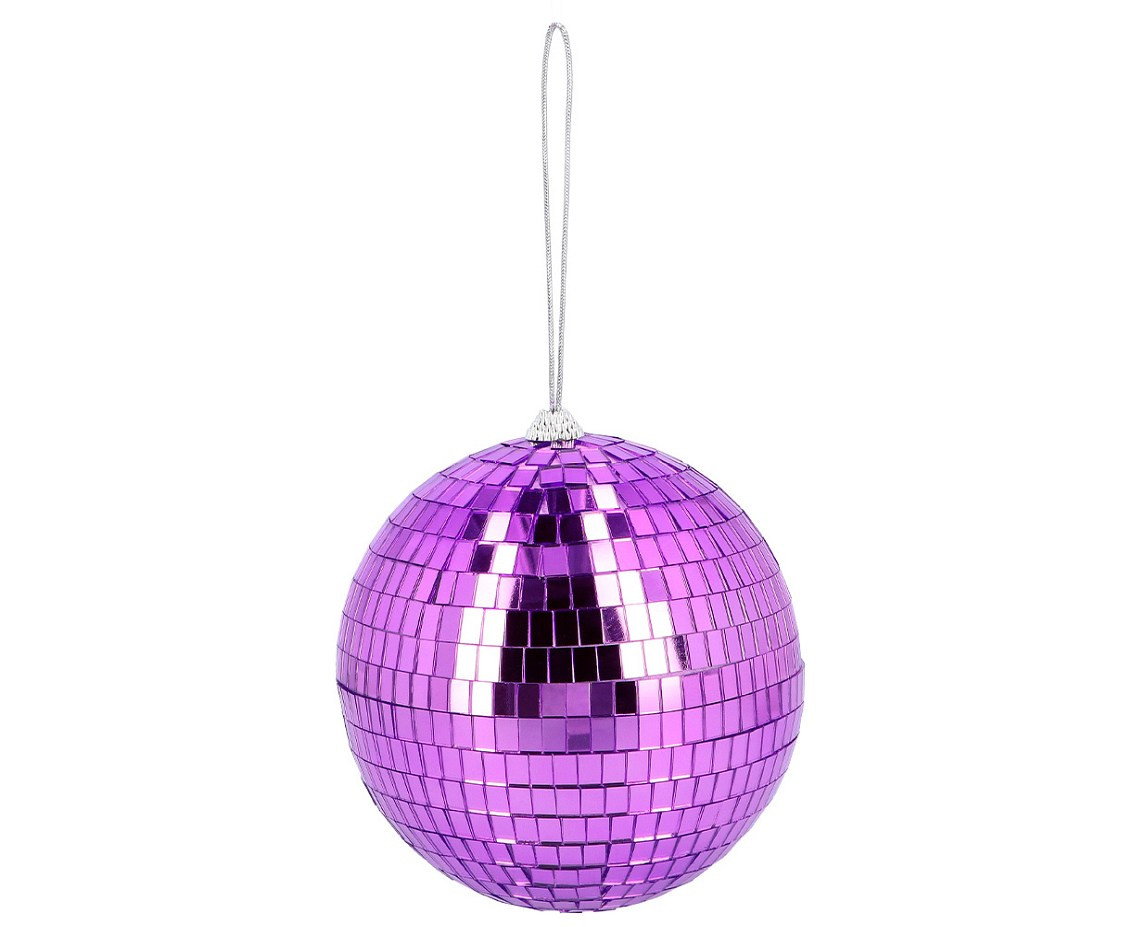 Disco ball purple, 15 cm.