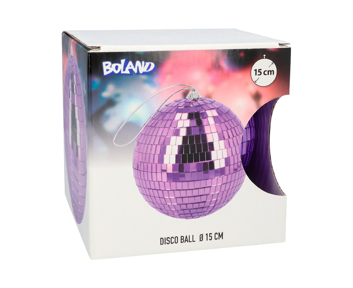 Disco ball purple, 15 cm.