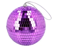 Disco ball purple, 15 cm.