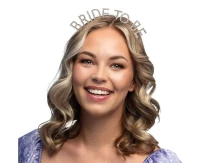 Metal tiara 'BRIDE TO BE' rose gold