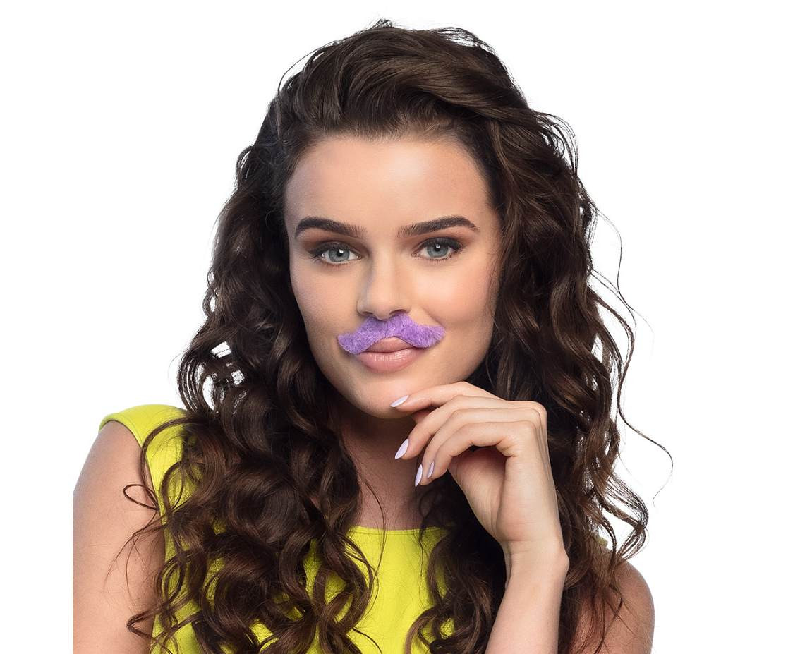 Moustaches 5 neon colours, 5 pcs