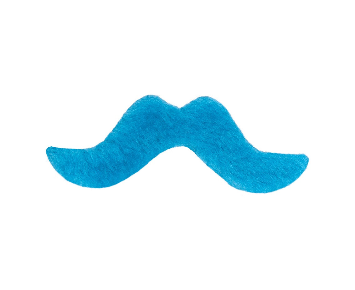 Moustaches 5 neon colours, 5 pcs