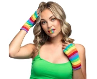 Fingerless gloves rainbow