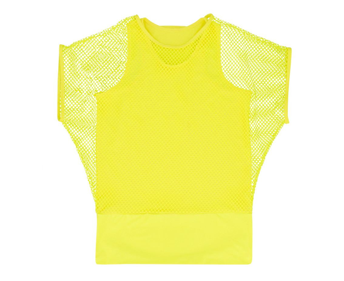 Fishnet top neon yellow (M/L)