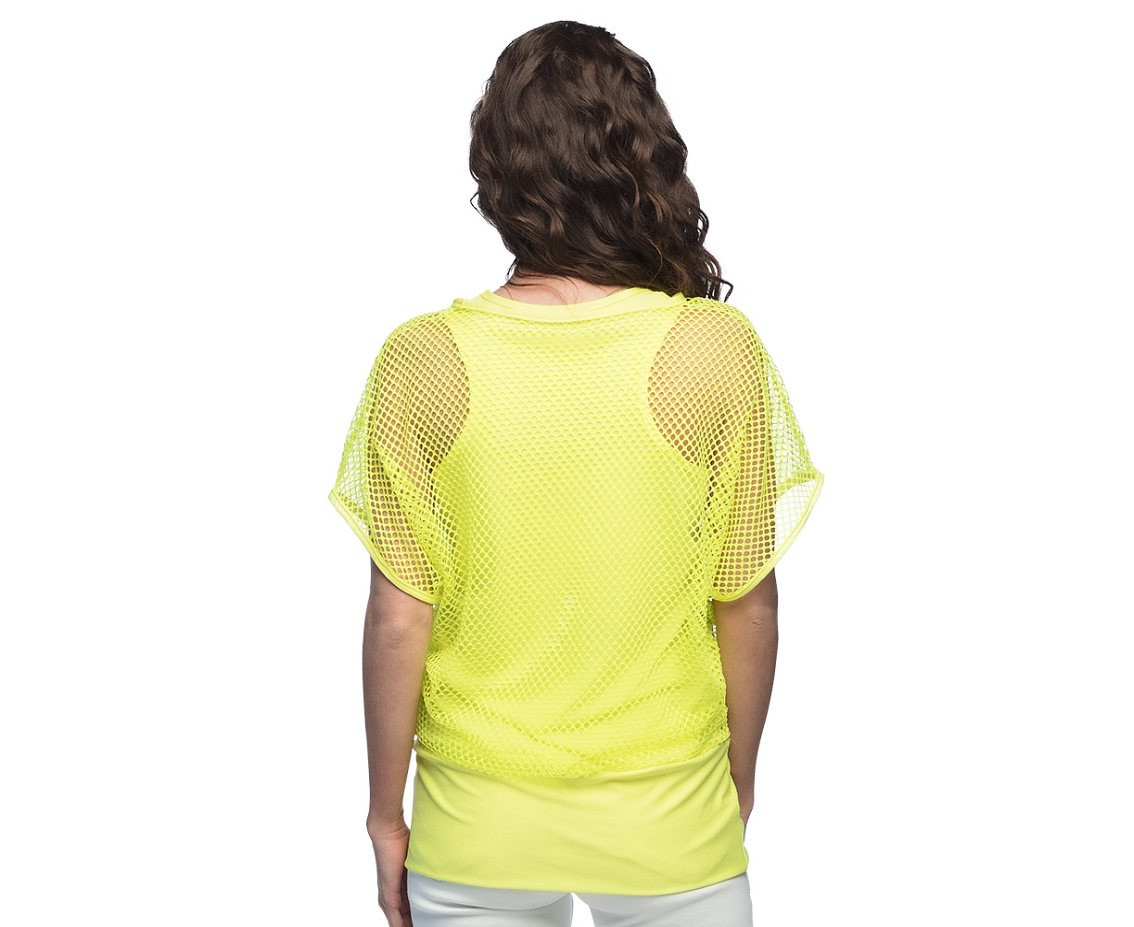Fishnet top neon yellow (M/L)