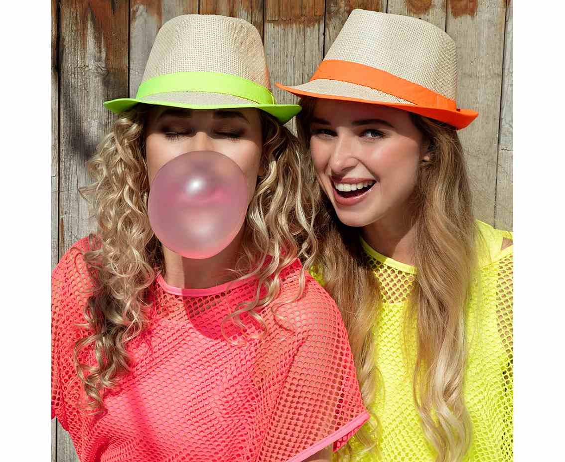 Fishnet top neon yellow (M/L)