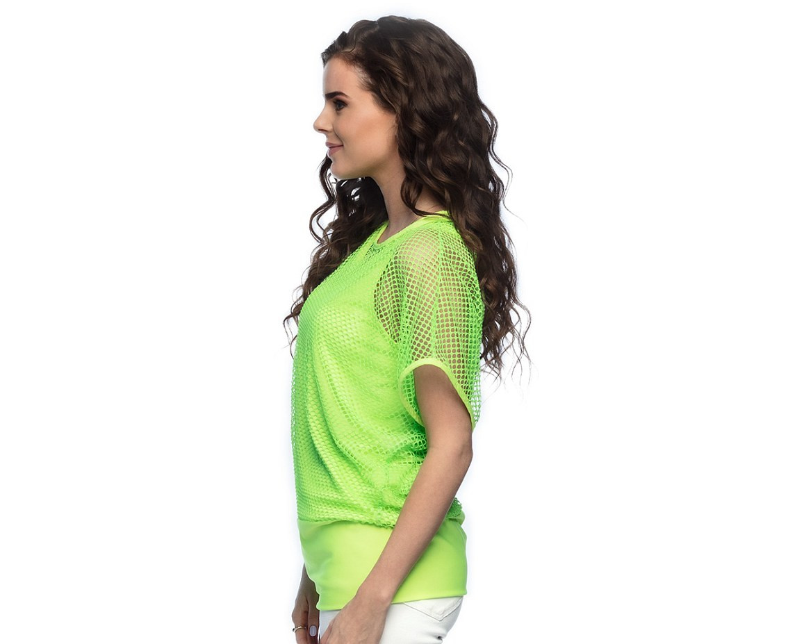 Fishnet top neon green (M/L)