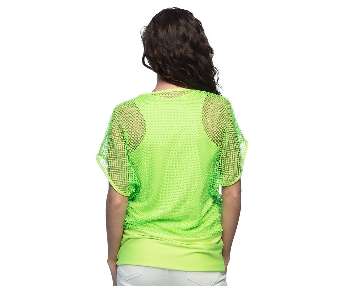 Fishnet top neon green (M/L)