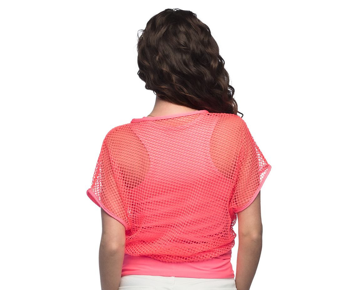 Pc. Fishnet top neon pink (M/L)