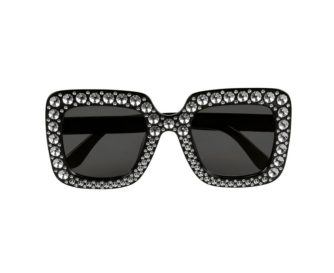 Party glasses Bling bling black