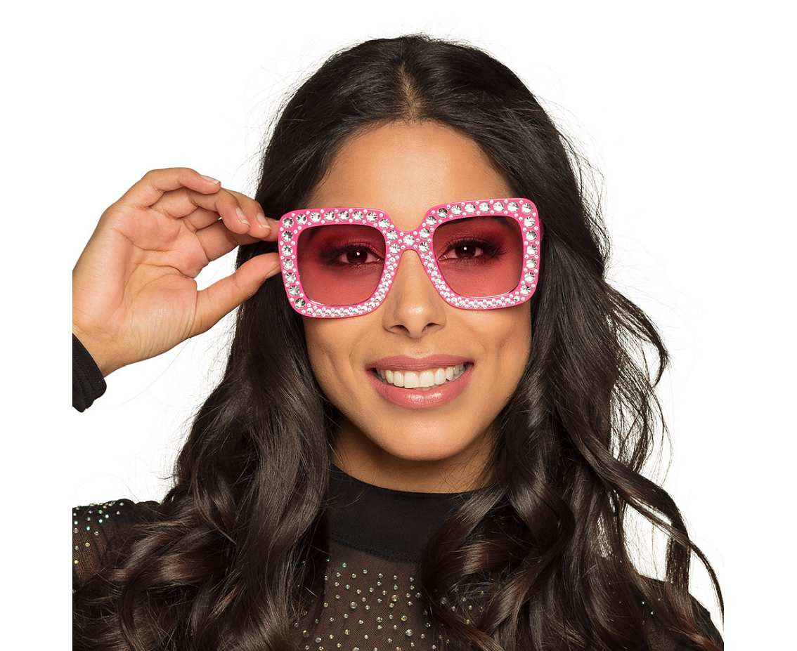 Pc. Party glasses Bling bling hot pink