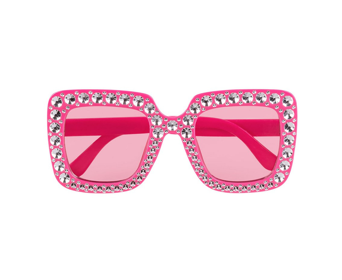 Pc. Party glasses Bling bling hot pink
