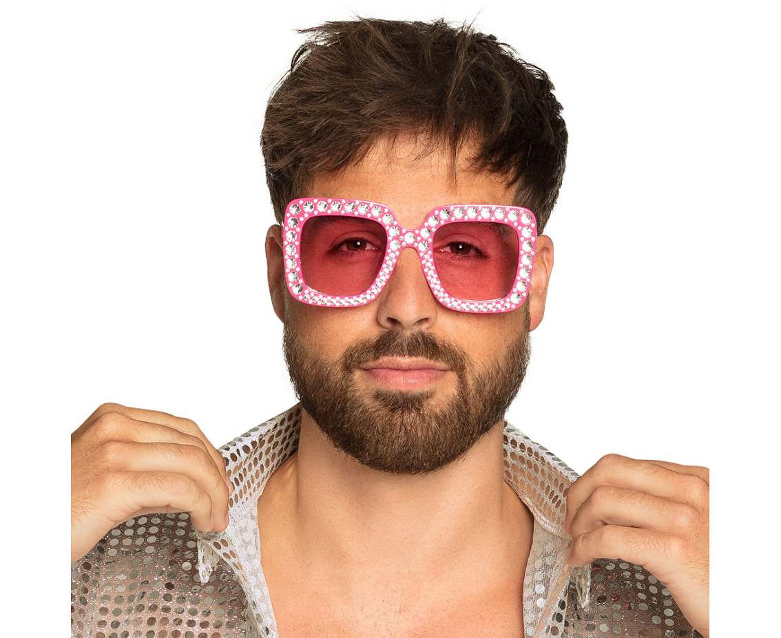 Pc. Party glasses Bling bling hot pink