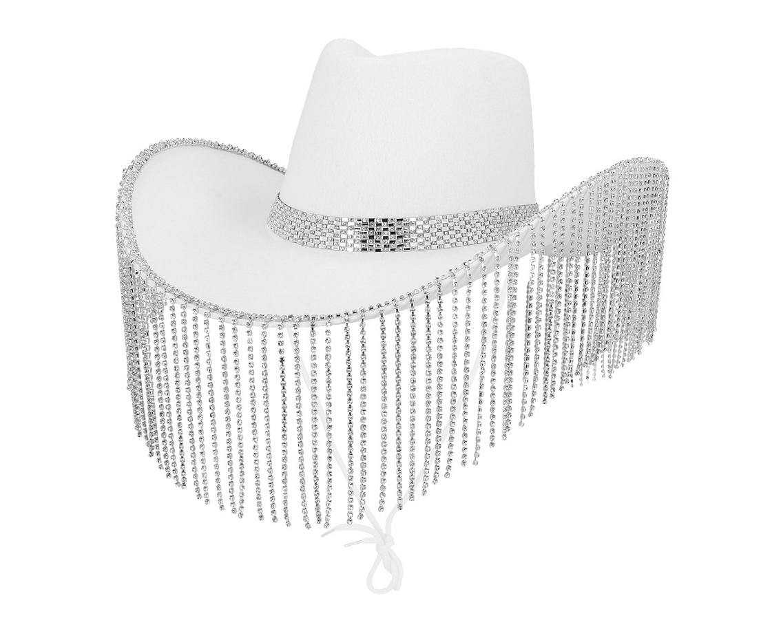 Hat show girl, white