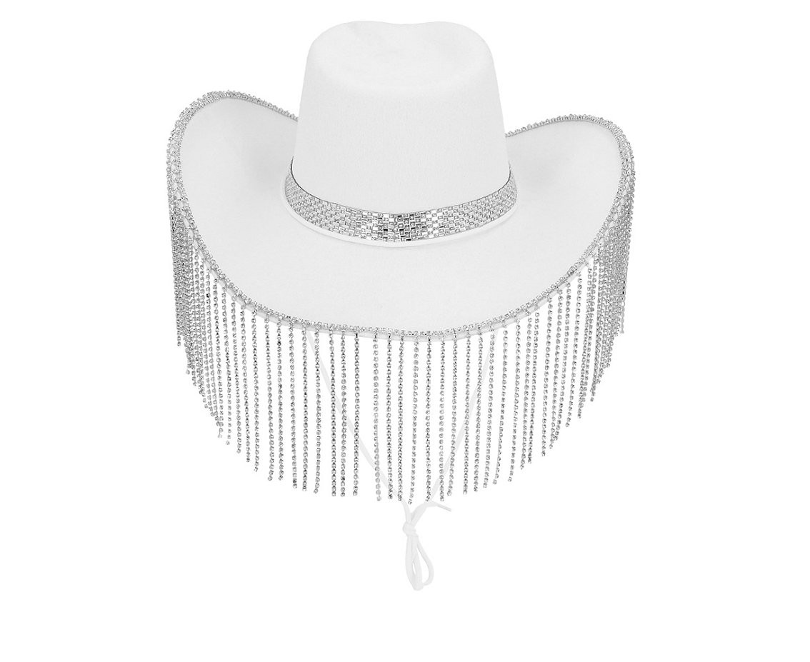 Hat show girl, white