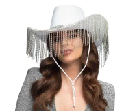 Hat show girl, white
