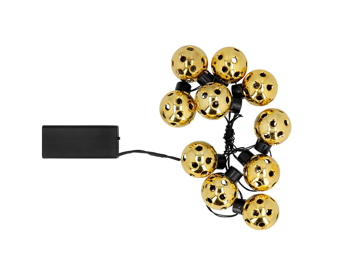 LED string lights Party ball gold ,140 cm,