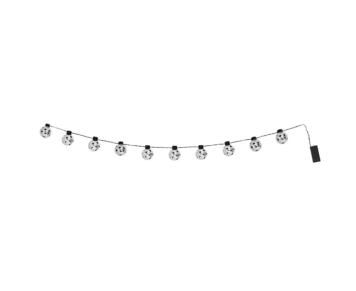LED string lights Party ball silver, 140 cm