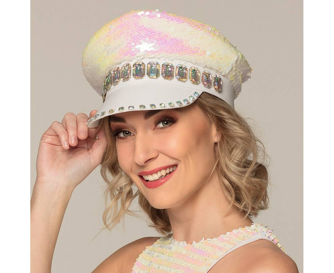 Cap Sandy candy ,pearl/white