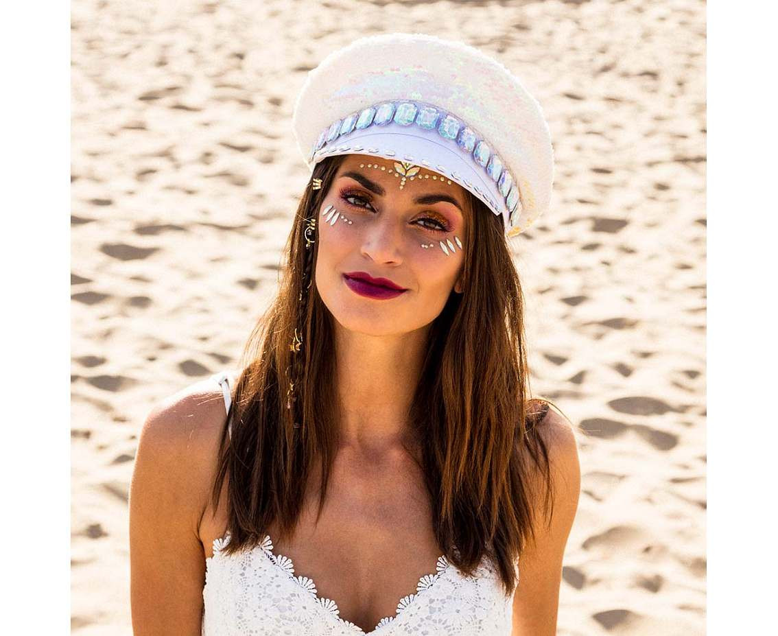 Cap Sandy candy ,pearl/white