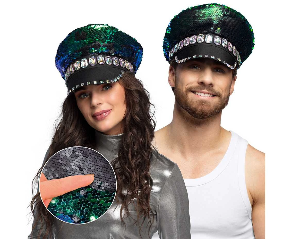 Cap Sandy candy (reversible black /aqua)