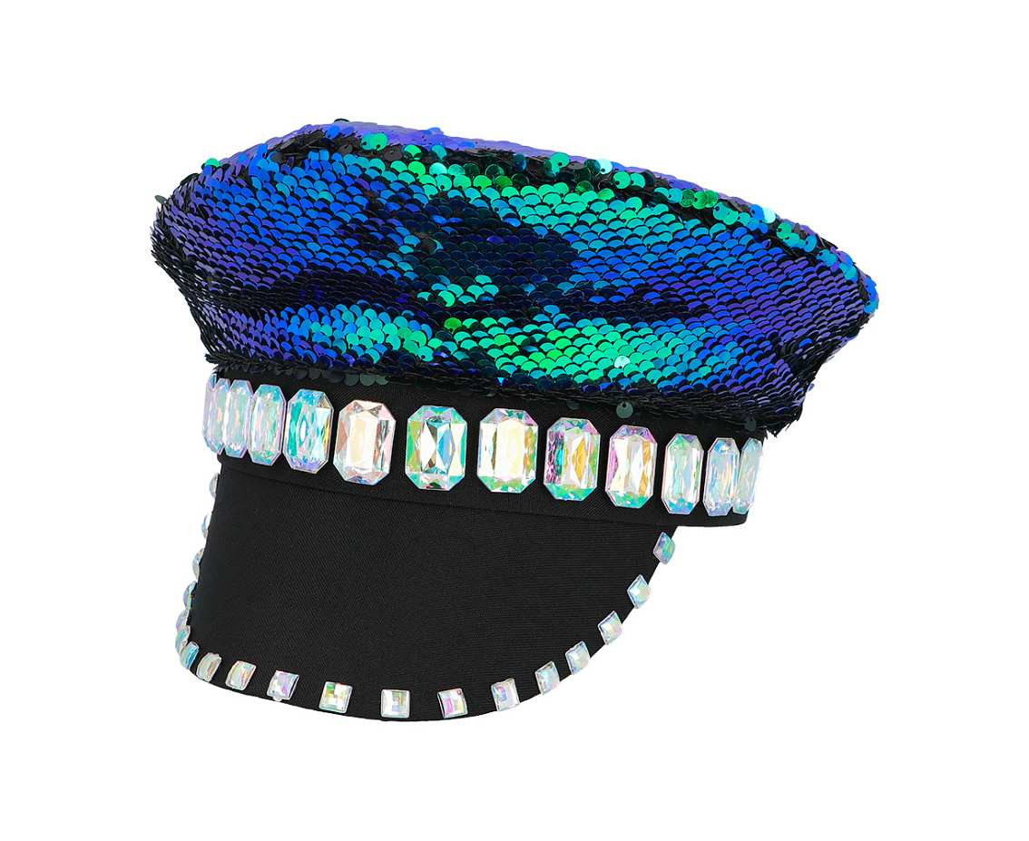 Cap Sandy candy (reversible black /aqua)