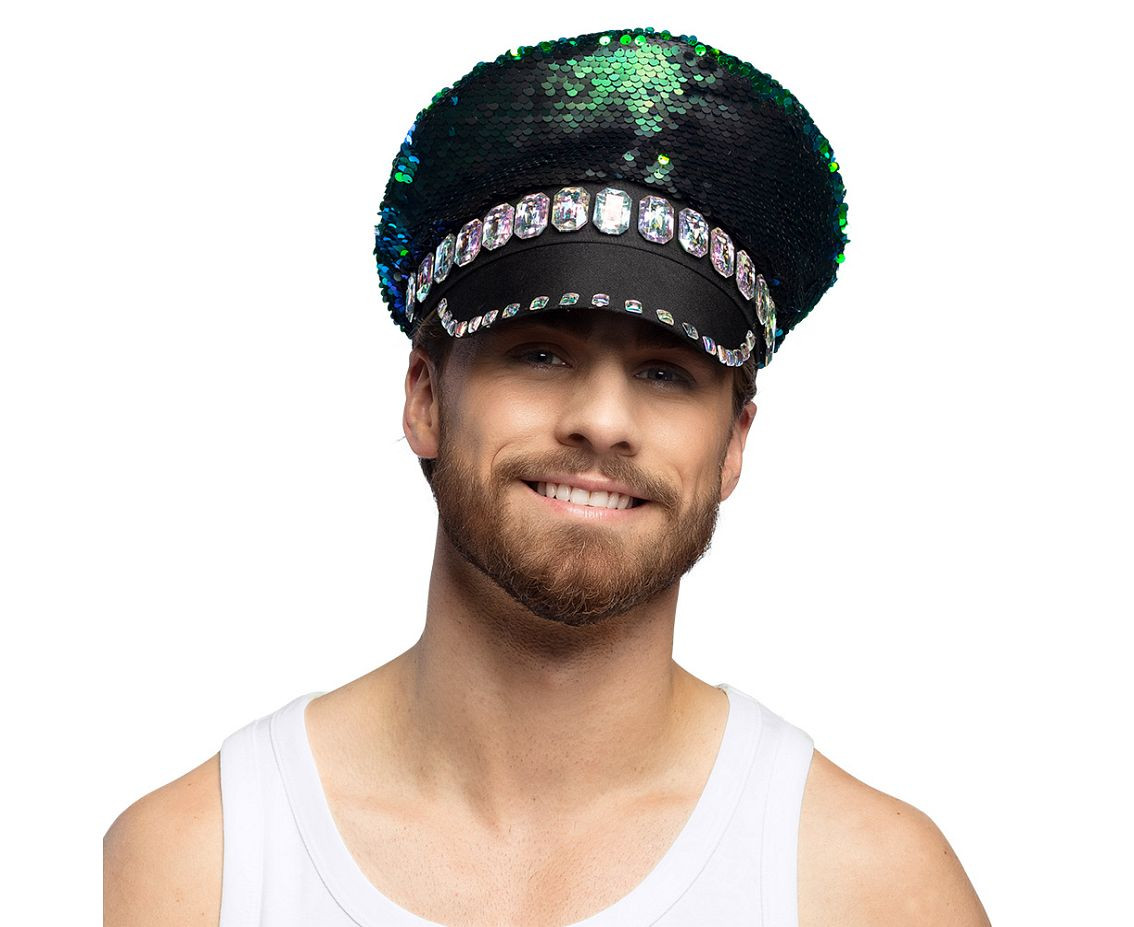 Cap Sandy candy (reversible black /aqua)