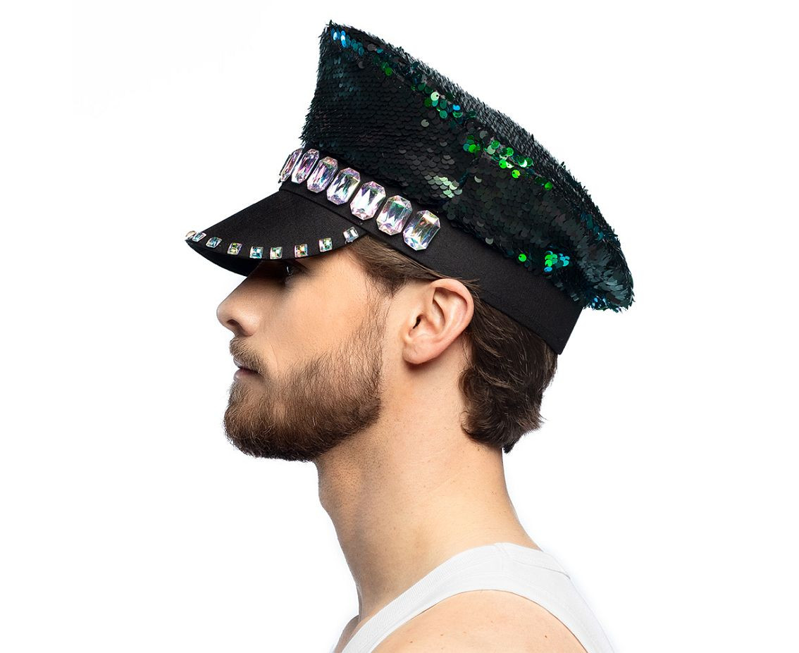 Cap Sandy candy (reversible black /aqua)