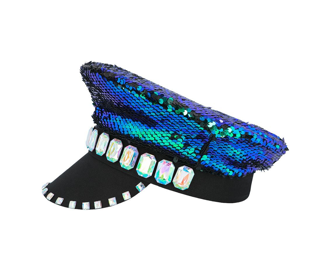 Cap Sandy candy (reversible black /aqua)