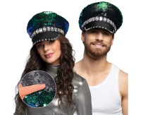 Cap Sandy candy (reversible black /aqua)