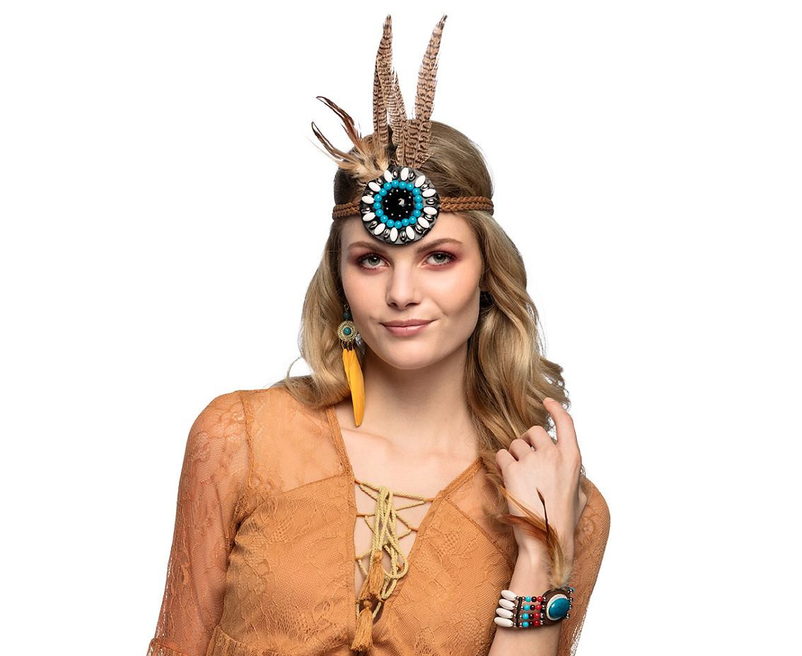 Set Hippie delight (headband, earring and bracelet)