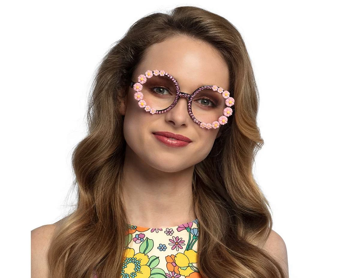 Glasses Flowers - Rosa