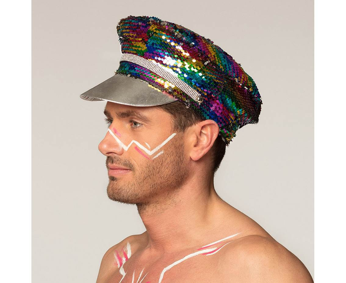 Cap Rainbow blast (reversible rainbow/silver)