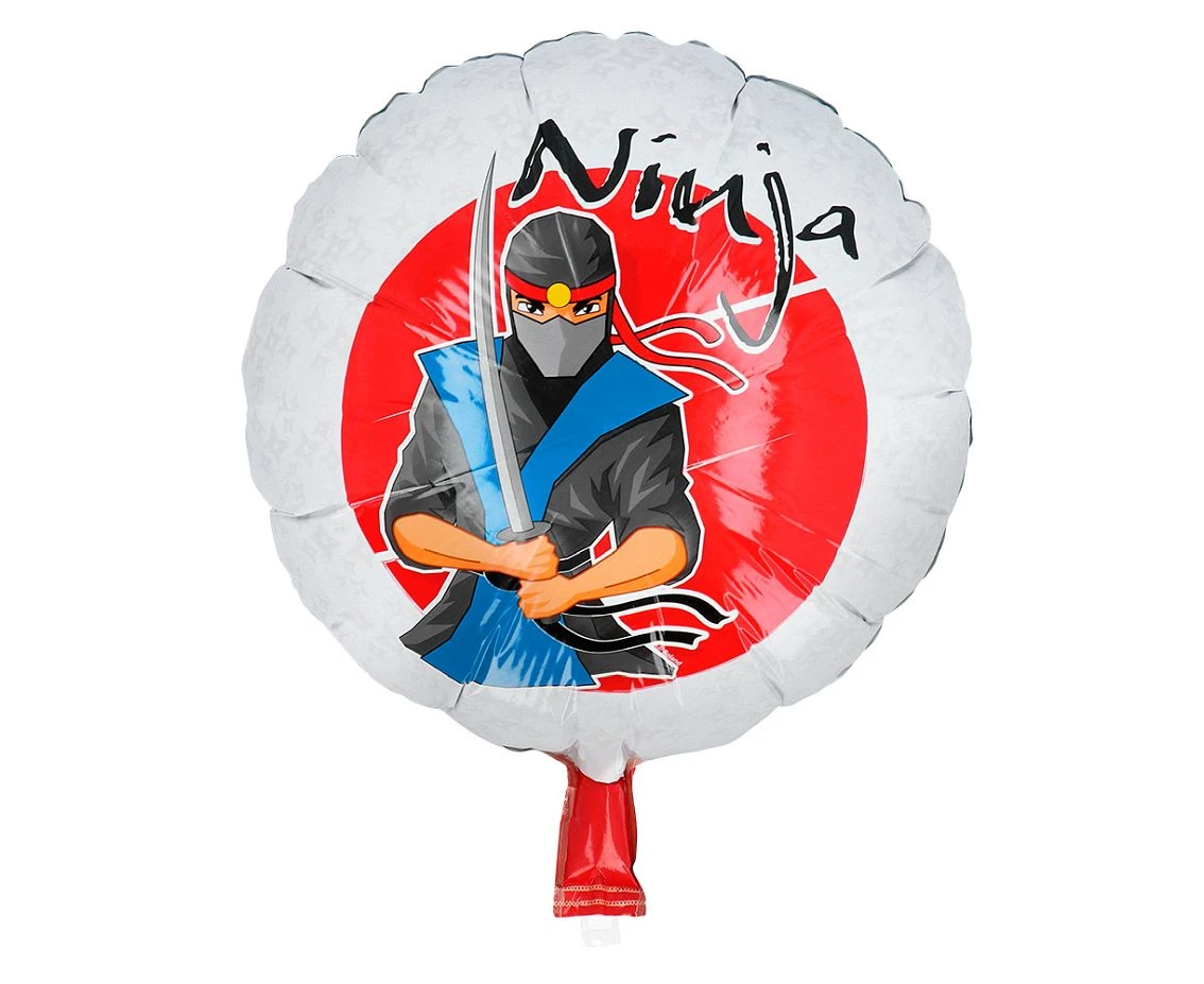 Foil balloon 'Ninja' double sided (45 cm)