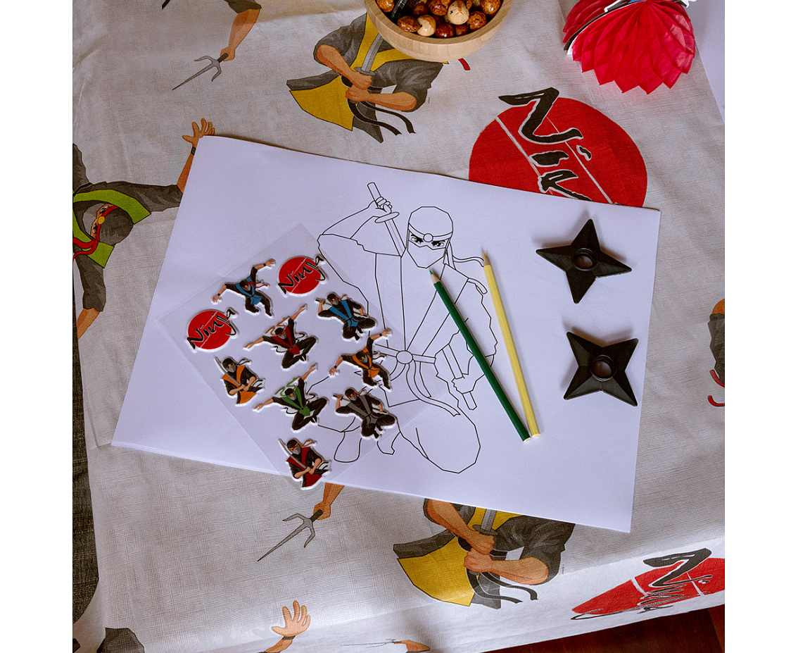 Set 4 sticker sheets Ninja (15 x 20 cm)