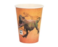 Dinosaur paper cups, 250 ml, 8 pcs.
