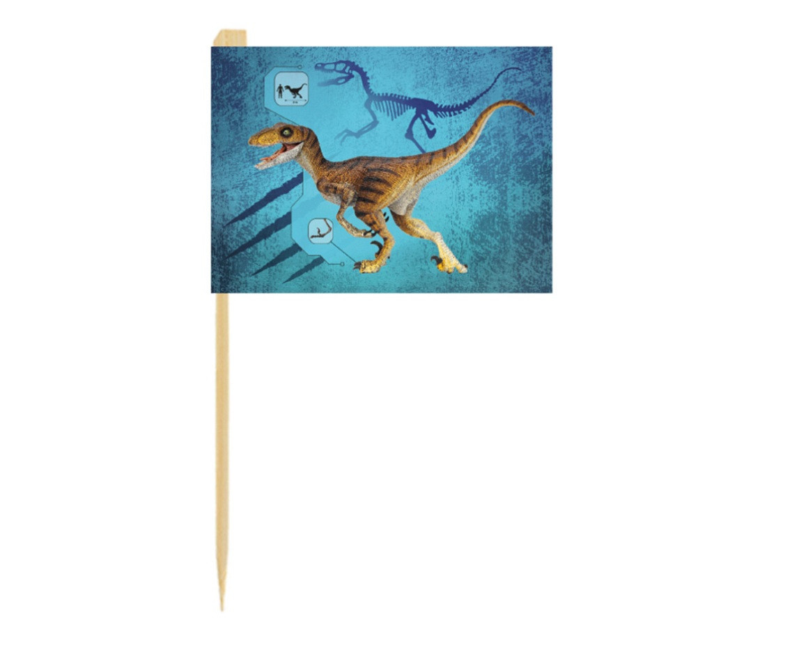 Flag picks T-Rex (7 cm), 24 cm