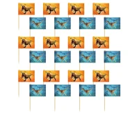 Flag picks T-Rex (7 cm), 24 cm
