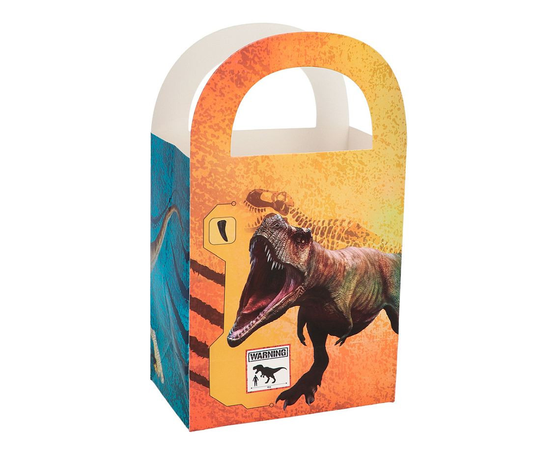 paper party bags T-Rex (15,5 x 13 x 8 cm), 4 pcs