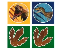 Set 4 sticker sheets T-Rex (20 x 20 cm) EOL