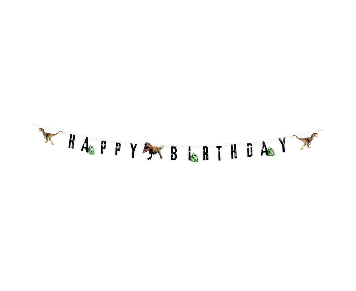 Happy Birthday Dinosaur Banner, 205 cm