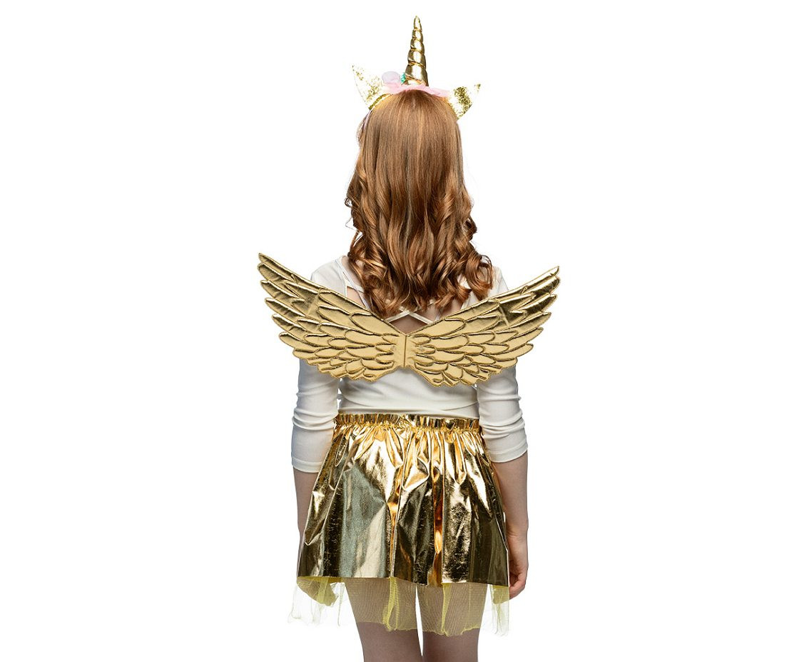 Set Unicorn fairy gold (tiara, wings and tutu)