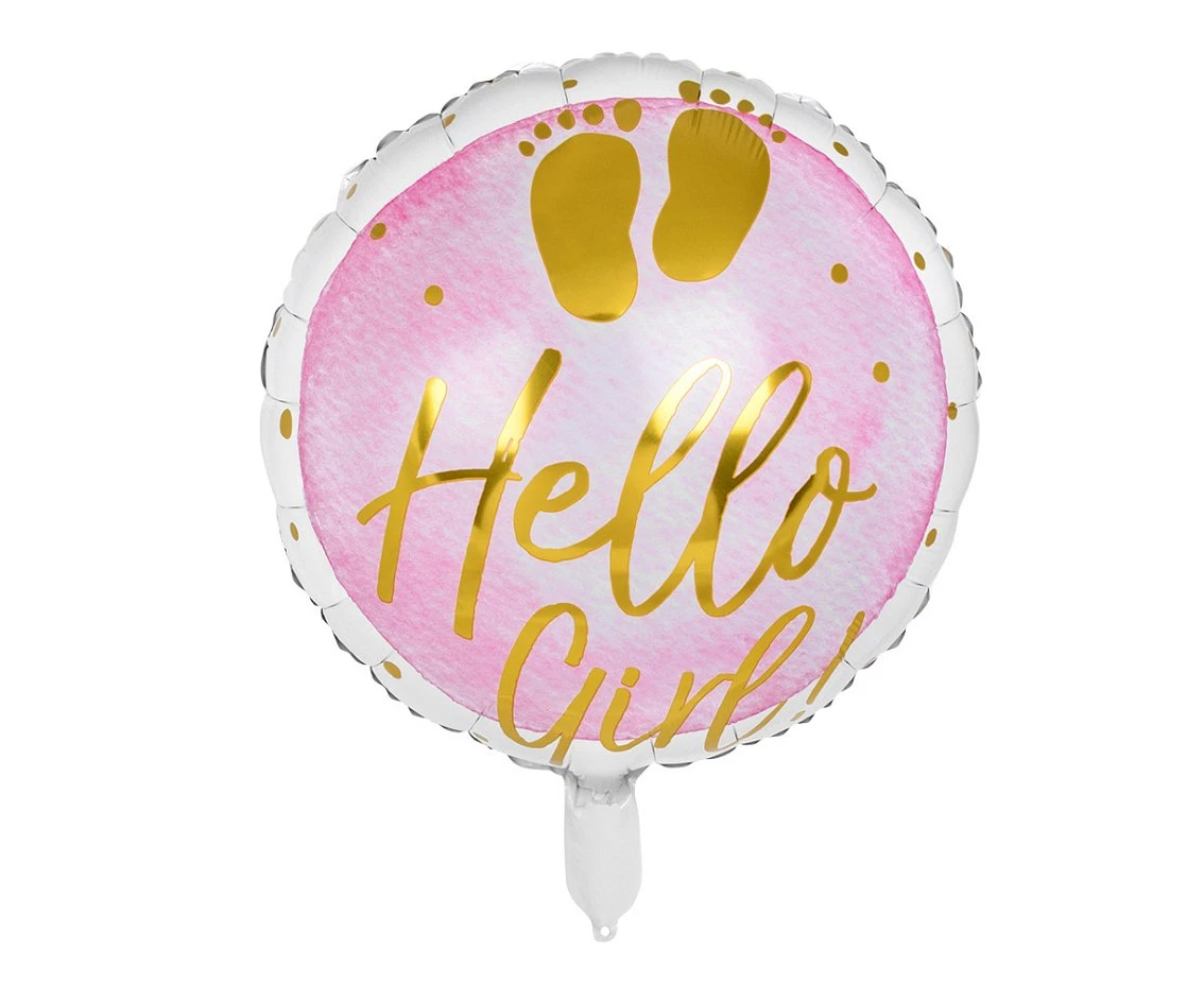 Foil balloon 'Hello Girl!' ,45 cm.