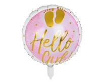 Foil balloon 'Hello Girl!' ,45 cm.