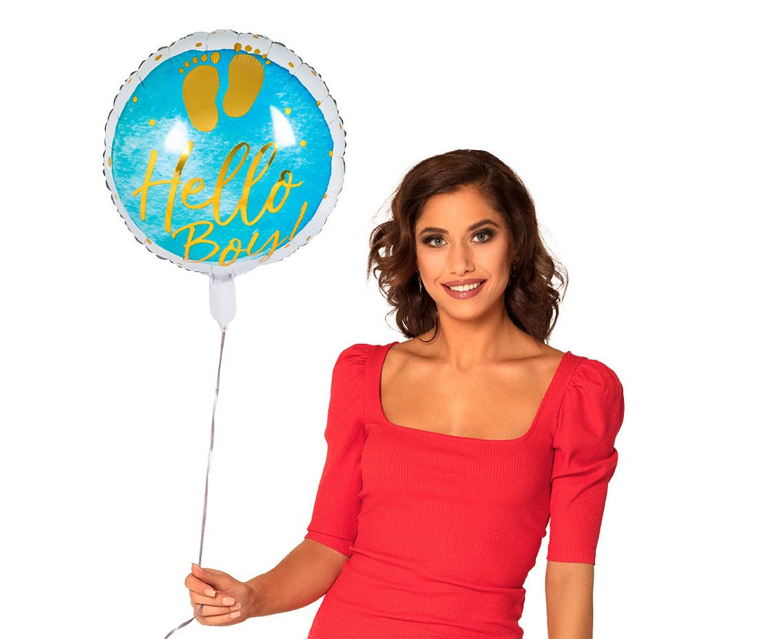 Foil balloon 'Hello Boy!', 45 cm