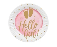 Paper plates 'Hello Girl!' ( 23 cm), 10 pcs